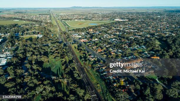 wydham park in werribee - rail transportation stock pictures, royalty-free photos & images