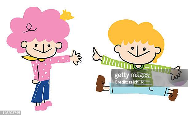 guide kids - afro male work stock illustrations