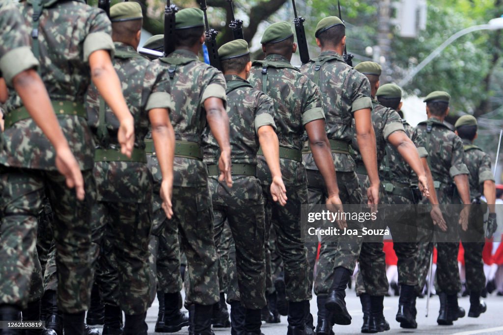 ブラジル独立パレードの軍隊