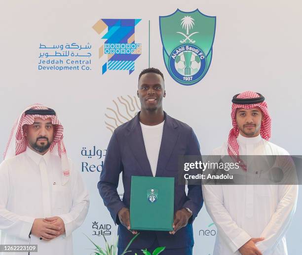 Saudi Arabian First Football League side Al-Ahli signs Senegalese goalkeeper Edouard Mendy in Saudi Arabia on June 28, 2023. In a statement released...