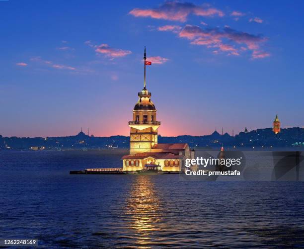 girl tower istanbul - istanbul view stock pictures, royalty-free photos & images