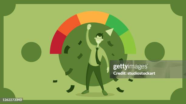business credit - perfect timing stock illustrations
