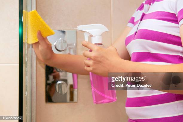 hygiene cleaning bathroom - norovirus fotografías e imágenes de stock
