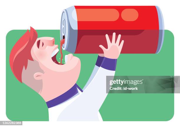 Hombre Bebiendo Refresco Ilustración de stock - Getty Images Hombre Bebiendo Refresco Ilustración de stock - Getty Images