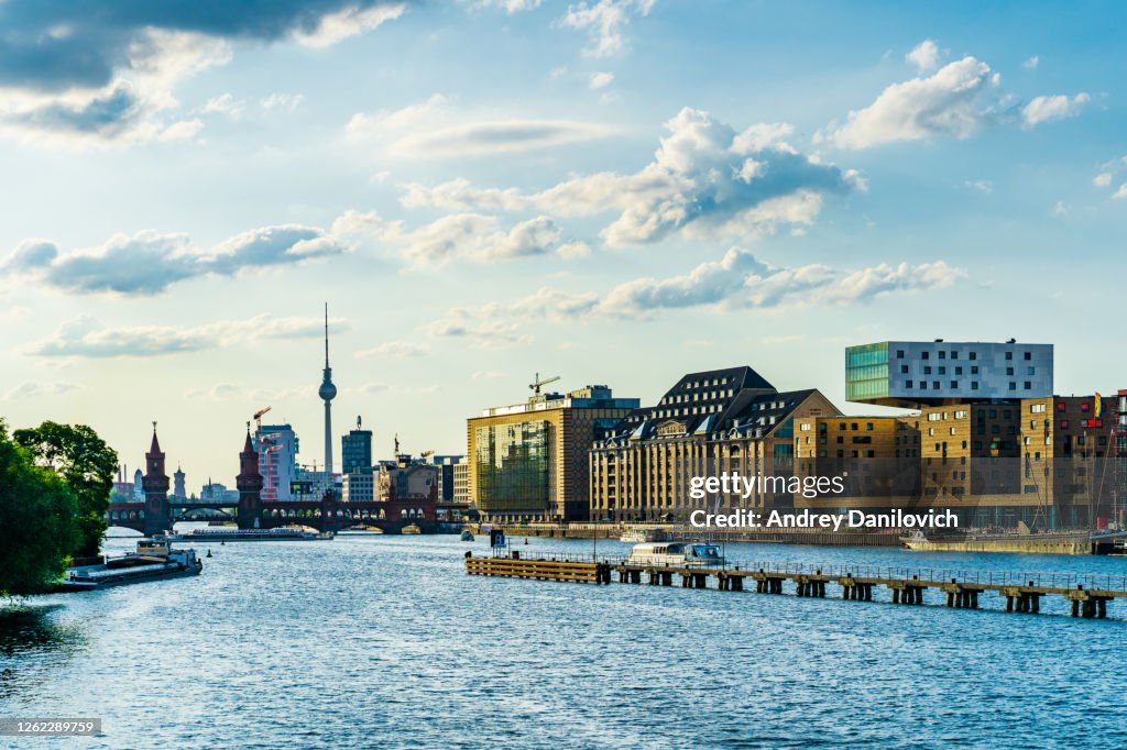 Berlin skyline in sunset