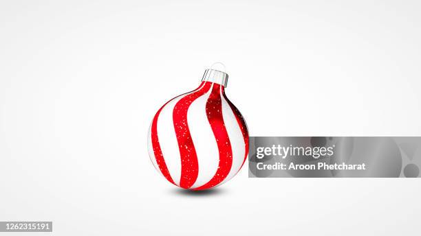 3d christmas ornament, christmas ball new year's eve decoration. - boule noel photos et images de collection