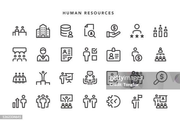 stockillustraties, clipart, cartoons en iconen met pictogrammen voor human resources - advisory board