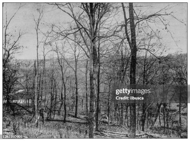 antique black and white photo: merriam park, kansas city, missouri - merriam kansas stock illustrations