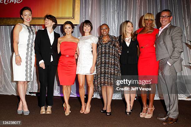 Actresses Olivia Wilde, Annette Bening, Eva Longoria, Lea Michele, singer Mary J. Blige and producer Adam Shankman attend the 3rd Annual Variety's...