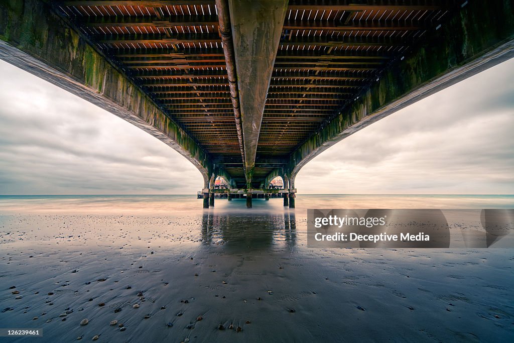 Underneath Bournemouth pier