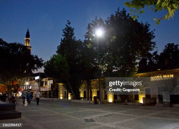 ulu cami (grand mosque of bursa), turkey - grand mosque stock pictures, royalty-free photos & images