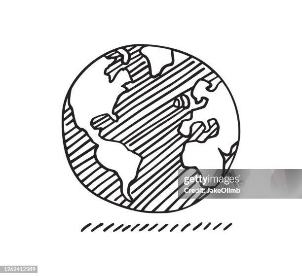earth black and white doodle - earth goddess stock illustrations