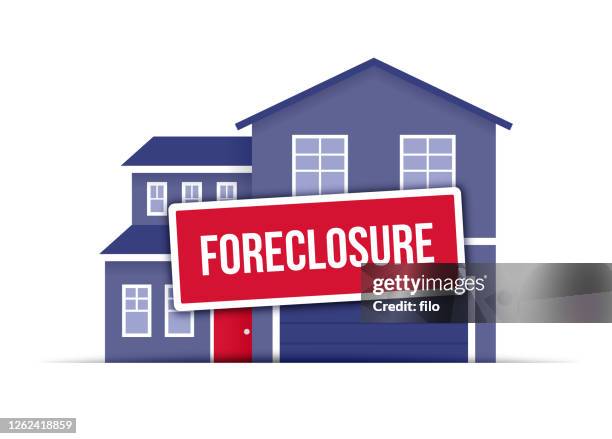 foreclosure home - foreclosure stock illustrations