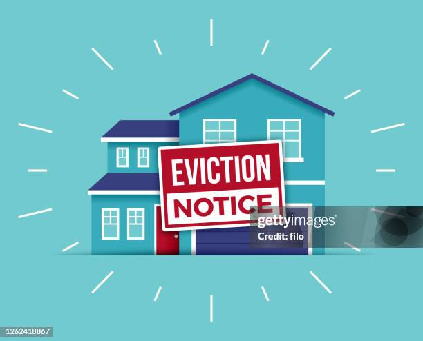 eviction notice foreclosure home - rental assistance stock illustrations