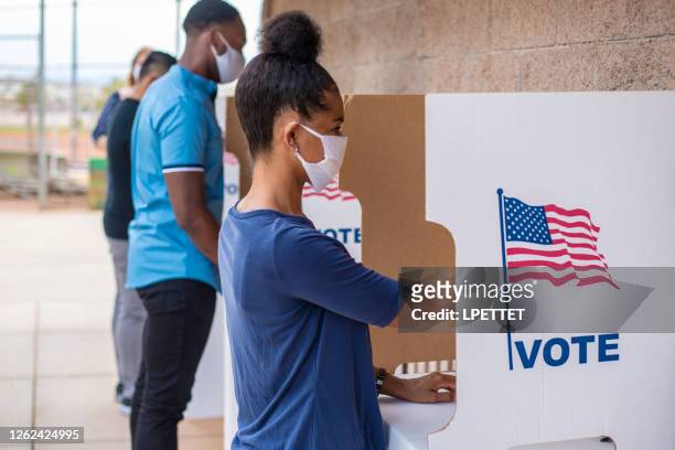 abstimmung - african american vote stock-fotos und bilder