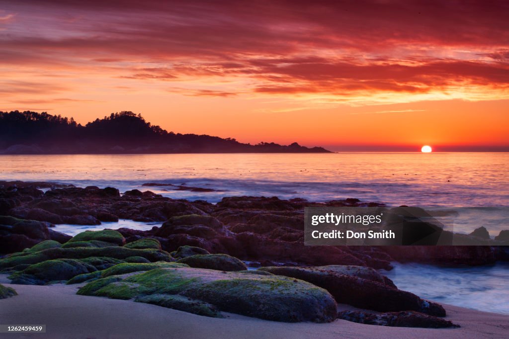 Sunset Over Point Lobos State Reserve, California