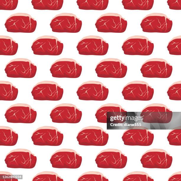 roast beef seamless pattern - roast beef stock illustrations