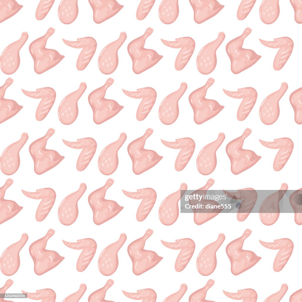 Chicken Meat Seamless Pattern