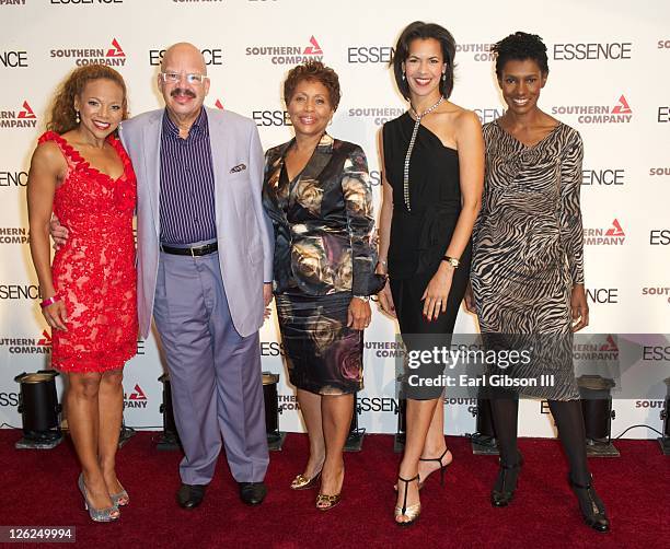 Donna Richardson-Joyner, Tom Joyner, Dr. Regina Benjamin, Fredricka Whitfield and Constance C.R. White pose on the red carpet for the 3rd annual...