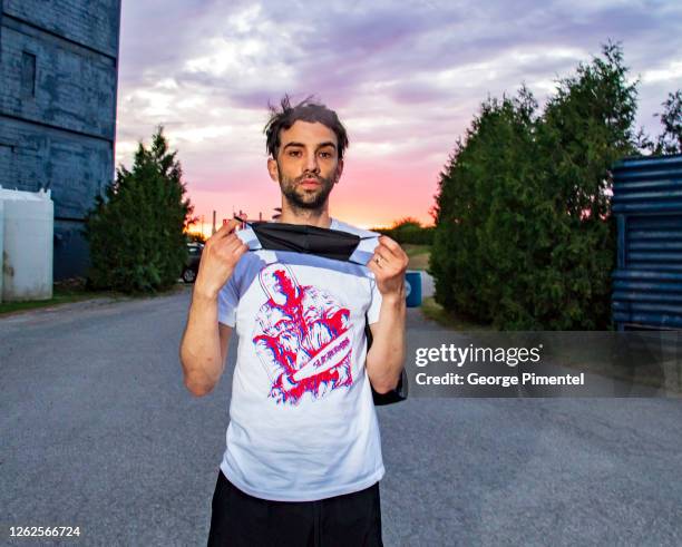 Jay Baruchel attends the Canadian Premiere of "Random Acts Of Violence" held at The 5 Drive-In on July 29, 2020 in Oakville, Canada.