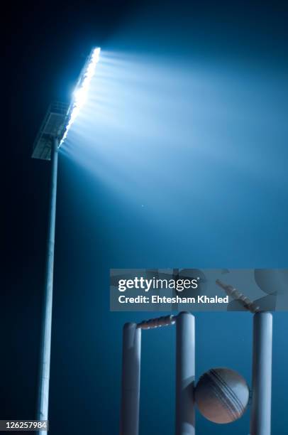 bowled out - stadium light stock pictures, royalty-free photos & images