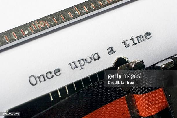 once upon a time being written on typewriter - publisher 個照片及圖片檔