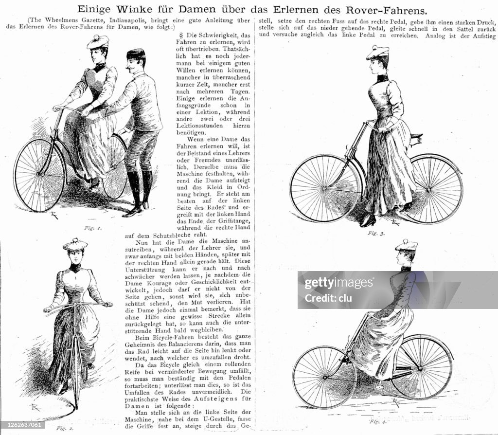 Some tips for women about learning to drive a safety bicycle
