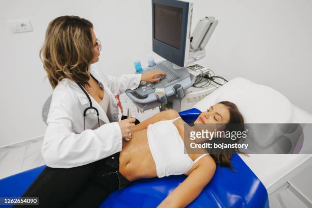 prevention is the best medicine - abdomen scan stock pictures, royalty-free photos & images