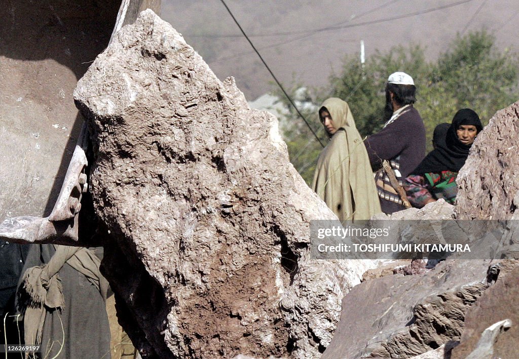 Kashimiri residents await the power-shov