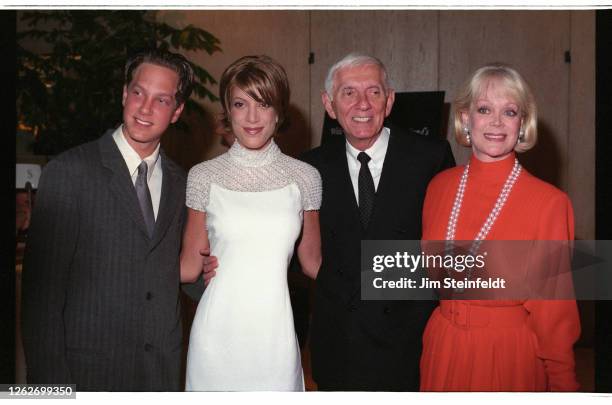 Aaron Spelling and family pose for a portrait in Los Angeles, California in 1997.