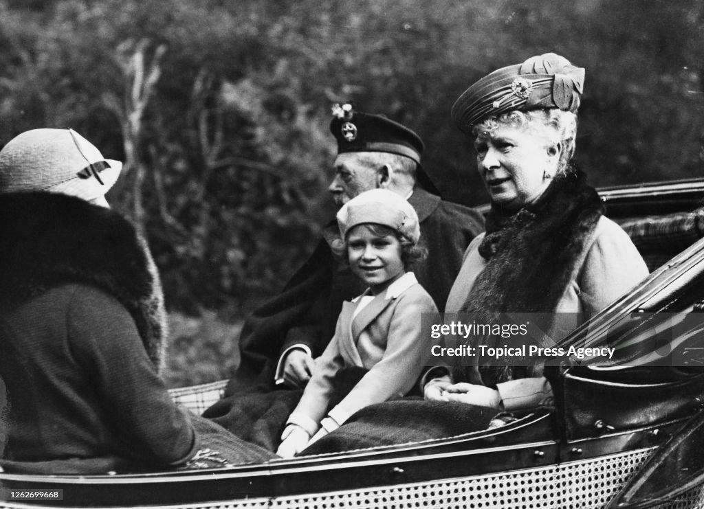 Princess Elizabeth With King George V