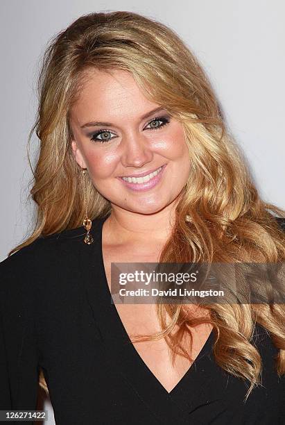 Actress Tiffany Thornton attends the 9th annual Teen Vogue's Young Hollywood party at Paramount Studios on September 23, 2011 in Los Angeles,...