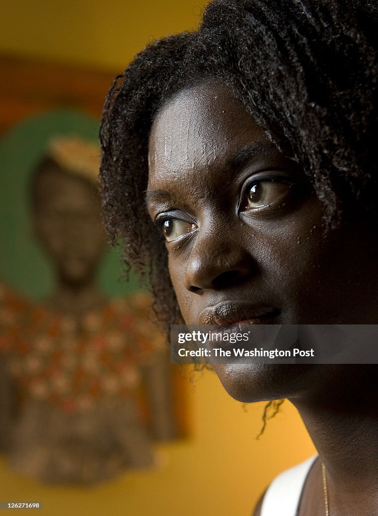 Wanda Rountree Schwanda Rountree and some of her art collection on August 2011 in ...