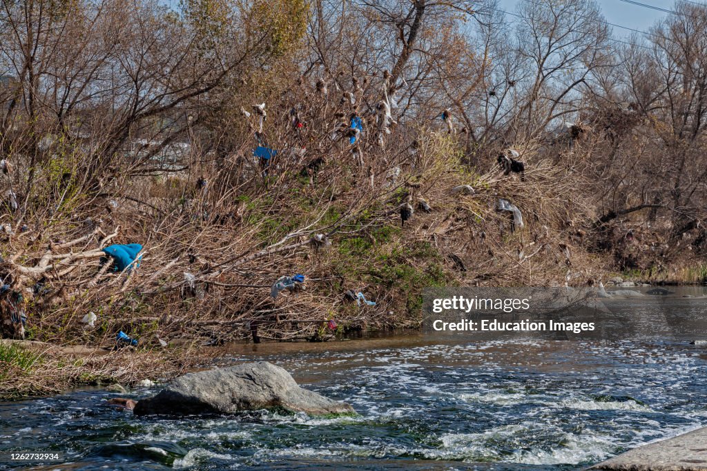 Plastic in the Los Angeles River