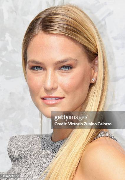 Model Bar Refaeli attends the Emporio Armani Spring/Summer 2012 fashion show as part Milan Womenswear Fashion Week on September 24, 2011 in Milan,...