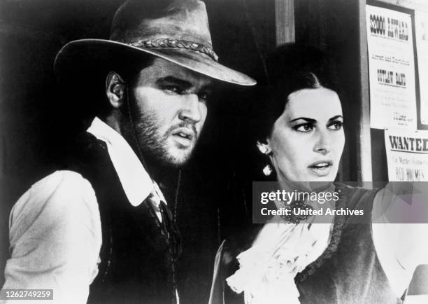 Kino. ELVIS PRESLEY , INA BALIN Regie: Charles Marquis Warren aka. Charro! / CHARRO USA, 1969.