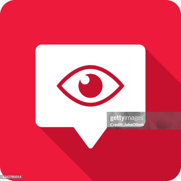 views speech bubble icon silhouette - looking at view stock illustrations