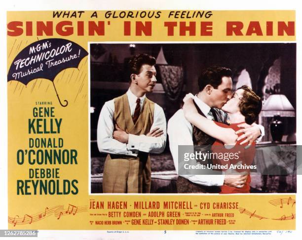 Kino. Singin' In The Rain, aka: Du sollst mein Glücksstern sein, USA Regie: Stanley Donen, Gene Kelly, Darsteller: Donal O'Connor, Gene Kelly, Debbie...