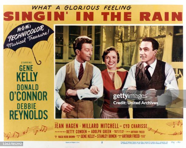 Kino. Singin' In The Rain, aka: Du sollst mein Glücksstern sein, USA Regie: Stanley Donen, Gene Kelly, Darsteller: Donald O'Connor, Debbie Reynolds,...