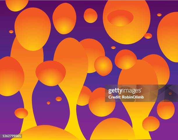 orange und lila lave lampe hintergrund - lavalampe stock-grafiken, -clipart, -cartoons und -symbole