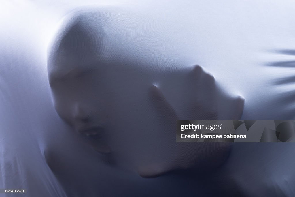 Screaming ghost faces.