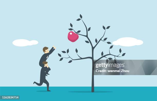 harvesting - apple picking stock illustrations