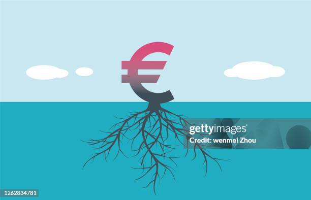 european union currency - wealth creation stock illustrations