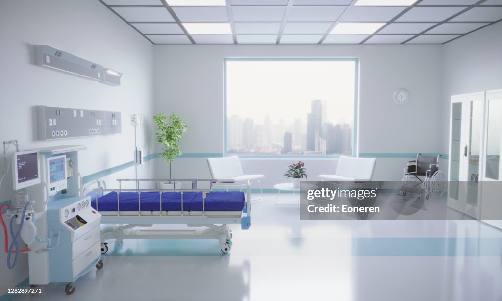 Modernes Krankenhauszimmer-Interieur