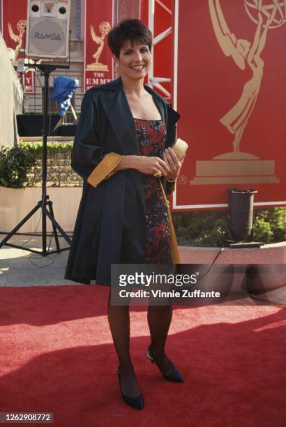 American actress and singer Lucie Arnaz at the 45th Annual Primetime Emmy Awards in Pasadena, California, 19th September 1993. She is the daughter of...