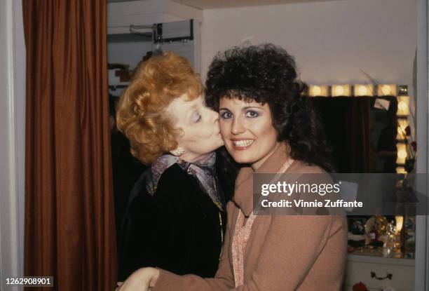 American actress and comedian Lucille Ball with her daughter Lucie Arnaz, circa 1978.