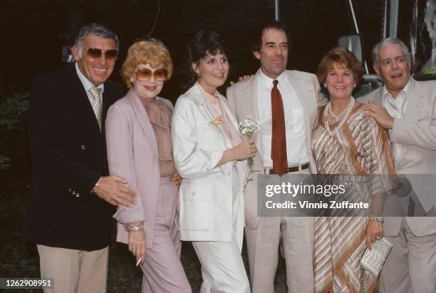 American actress and singer Lucie Arnaz marries actor Laurence Luckinbill in Saugerties, New York State, USA, 22nd June 1980. The couple are in the...