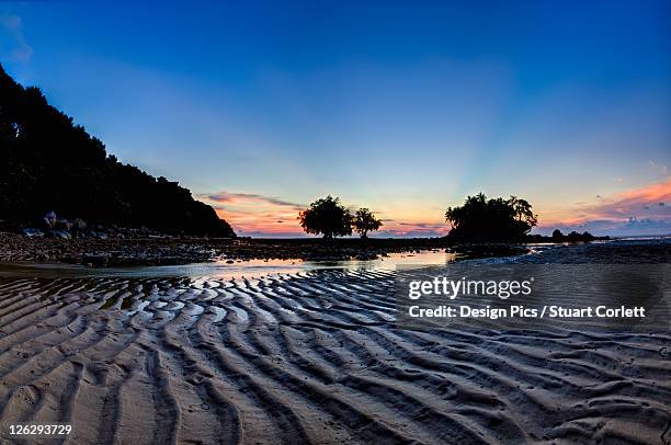 sunset at nai yang beach - puket fotografías e imágenes de stock