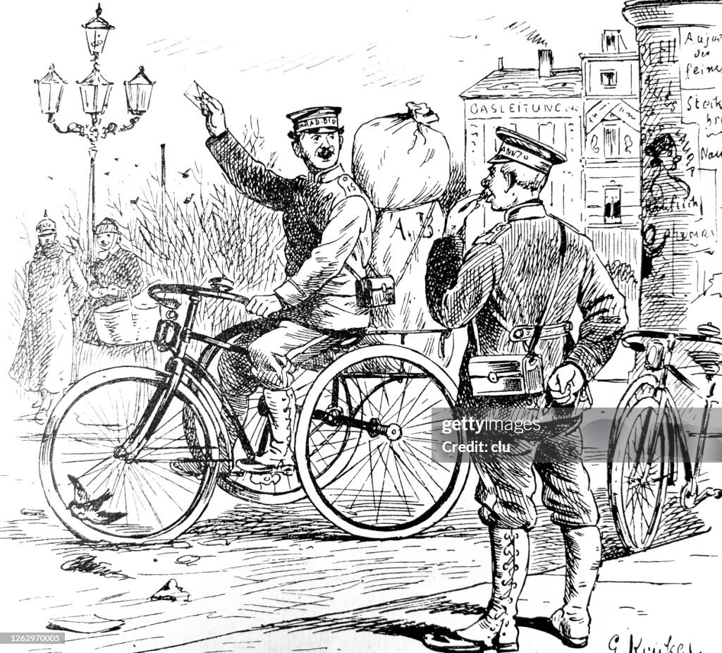 Postal worker on a tricycle