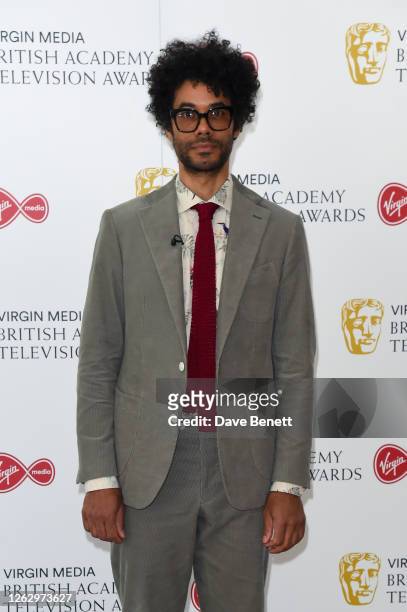Richard Ayoade attends the Virgin Media British Academy Television Award 2020 at Television Centre on July 31, 2020 in London, England.